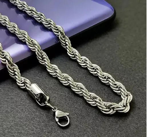 Designer Stainless Steel Silver Chains For Men