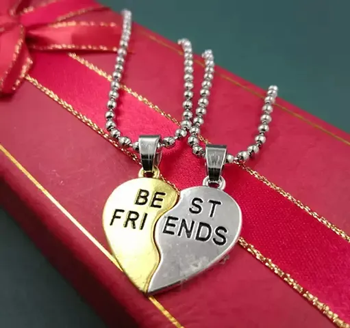 Best Friend Letter Design Pendant with Chain for Boys/Girls/Mens/Friends Couples