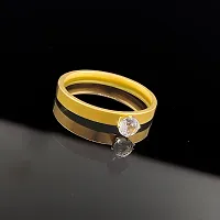 Cubic Zircon Gold plating Diamond Engagement Ring for Girl And Women-thumb1