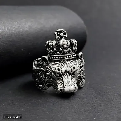 Oxidize men ring Silver plated ring set Brass Material KGF Type Ring for boys-thumb2