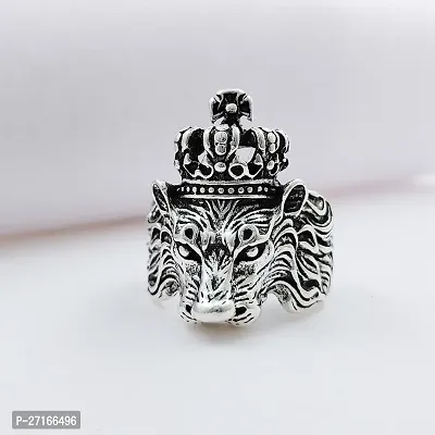 Oxidize men ring Silver plated ring set Brass Material KGF Type Ring for boys-thumb4