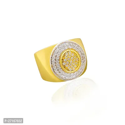 Gold plated AD stone Ring for Men and Boys