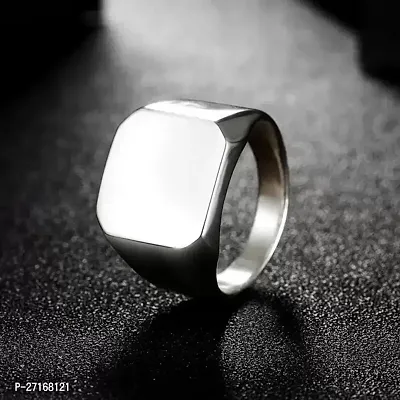 Silver Square Width Vintage Ring Silver Plated Ring for men and boys