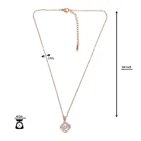 Rose gold Lovely Floret Diamond Pendant with Chain-thumb1