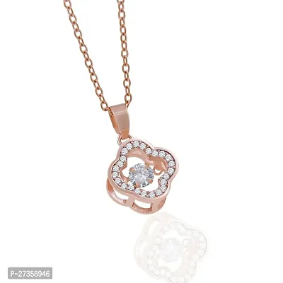 Rose gold Lovely Floret Diamond Pendant with Chain-thumb3