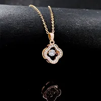 Rose gold Lovely Floret Diamond Pendant with Chain-thumb3