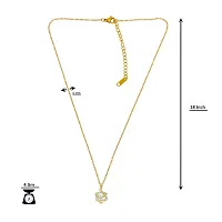 Gold Plated Stainless Steel  AD Star Pendant Necklace for Women and Girls-thumb1