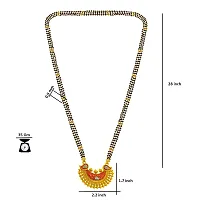 Divine Connection: Handcrafted Mangalsutra Pendant Necklace in Gold plated-thumb1