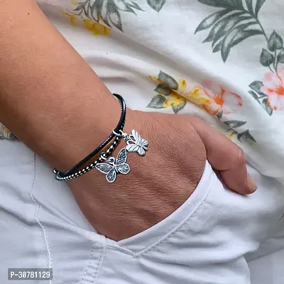 Adjustable Butterfly Charm leather Bracelet for men/boys/girls/women's-thumb2