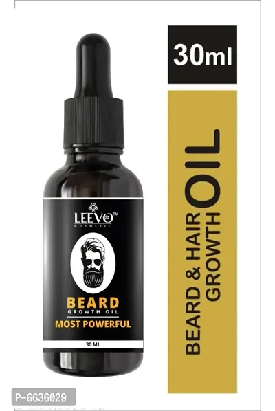 Leevo Beard Oil for Growing Beard Faster and Maintenance for Men, Beard Oil for Patchy and Uneven Beard - Soft and Shining Natural Beard Oil. (30 ML)