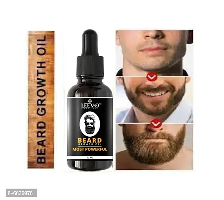 Leevo Beard Oil | Better Growth and Thicker Beard | 99 percent Plant Based |30ML Beard Oil (Pack of 1)-thumb0