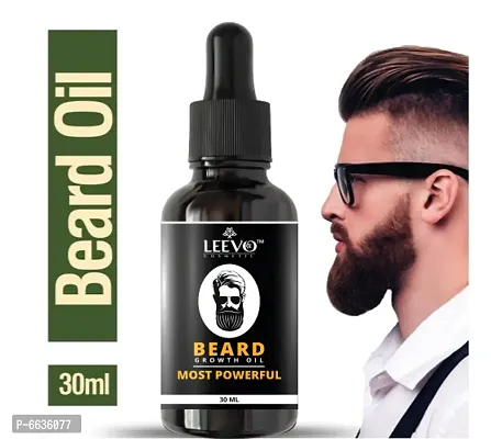 Leevo Beard Oil | Better Growth and Thicker Beard | 99 percent Plant Based |30ML Beard Oil (Pack of 1)-thumb0