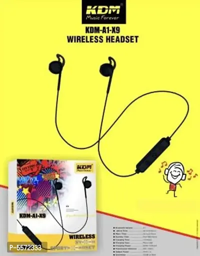 KDM AX9 Wireless Headset in Black-thumb0