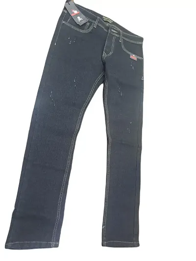 Regular Grey Mid-Rise Jeans For Men