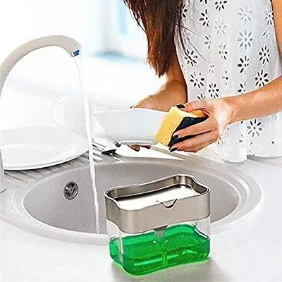 Cleaning Brush with Soap Dispenser For Kitchen, Sink, Dish Washer  (Multicolor)