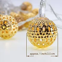 Prisma Collections 16 Metal Ball String LED Light for Diwali, Christmas, Navratri, Party, Wedding, Decoration, Gardens, Festival-thumb2