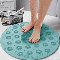 Prisma Collections Bath Massage Pad, Non-Slip Massage Silicone Pad Round PVC Bathroom Mat Shower Bath Mat Foot Brush, with Suction Cups and Drain Holes for Kids, Adults, Elderly, Bathroom-thumb1