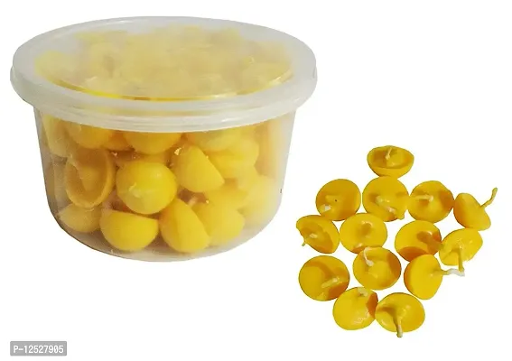 Prisma Collection Accessories 4 U Wax Free Natural Pure Cow Ghee Diya Cotton Wicks for Puja and Special Ocassions (100 Diyas) Color as per Available-thumb0