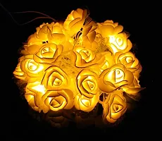 Prisma Collections Blooming Rose Flower LED String Lights Fairy Strip Light for Diwali Decoration Items Diwali Lights Christmas New Year Valentine Room Home Decor (Yellow)-thumb1