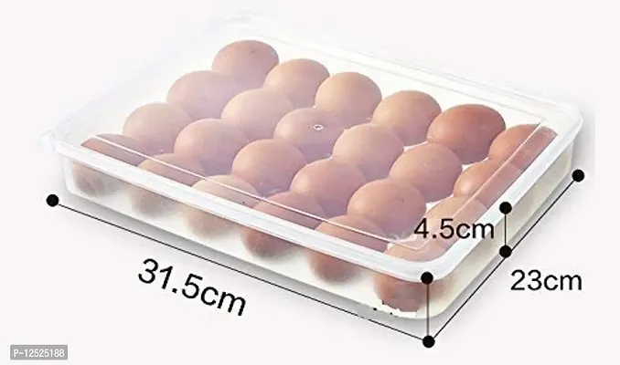 Prisma collections BPA-free Food Grade Plastic Egg Storage Box Deviled Egg Platter Container Holder Tray for Fridge with Lid for 2 Dozen 24 Grids (Pack of 1)-thumb3