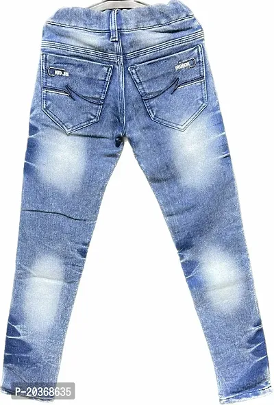 Stylish Cotton Blend Mid-Rise Jeans For Boys-thumb2
