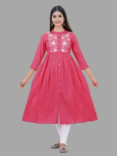 Stylish Rayon Embroidery Anarkali Kurti