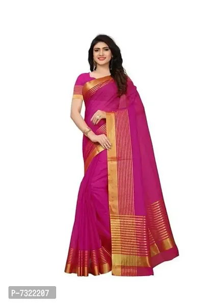 Elegant Cotton Silk Saree With Blouse Piece For Women