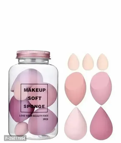 Makeup spone set beauty blendr with egg case 4 Big + 3 Mini 7 Pcs set-thumb0