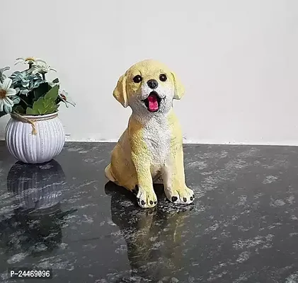 Resin Dog Showpiece for Garden and Home Decor