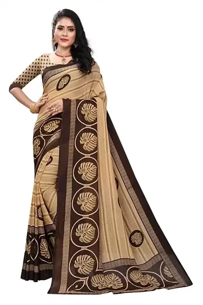 Stylish Polycotton Saree without Blouse piece For Women