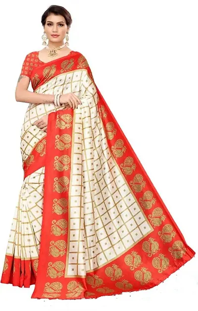 Stylish Polycotton Saree without Blouse piece For Women