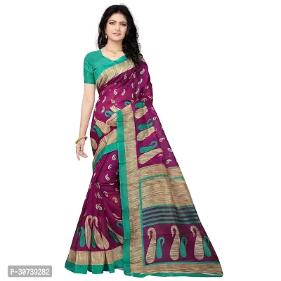 Stylish Polycotton Grey  Saree without Blouse piece For Women-thumb0