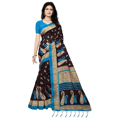 Stylish Polycotton Saree without Blouse piece For Women