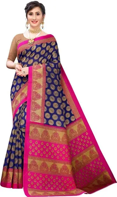 Latest Beautiful Art Silk Saree with Blouse piece