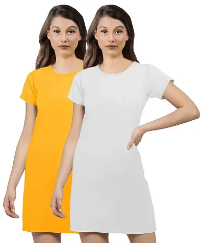 Stylish Round Neck Dress For Women Pack Of 2