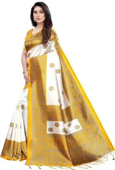 Attractive Polycotton Saree without Blouse piece 