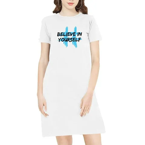 Stylish Blend T-shirt Dress For Women