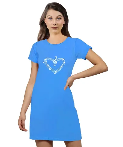 Stylish Blend T-shirt Dress For Women