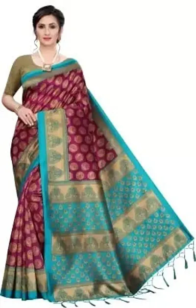 Stylish Polycotton Saree without Blouse piece For Women