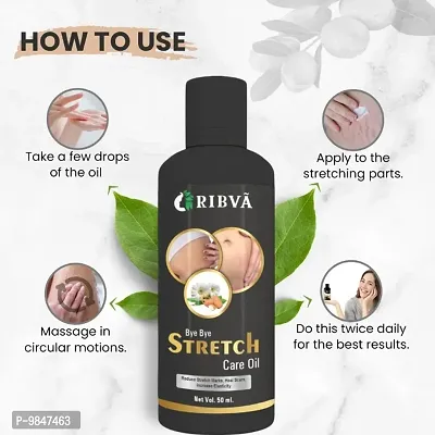 RIBVA present Stretch Marks Removal Oil - Natural Heal Pregnancy, Hip, Legs, Mark oil 50 ml-thumb2
