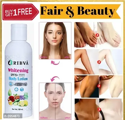 Ribva Whitening Body Lotion On SPF15+ Skin Lighten  Brightening Body Lotion Cream Buy-1 Get-1 Free