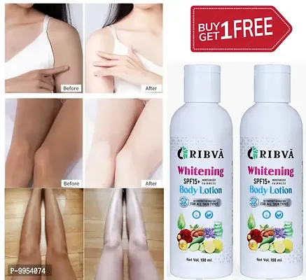 Ribva Whitening Body Lotion On SPF15+ Skin Lighten  Brightening Body Lotion Cream Buy-1 Get-1 Free-thumb0