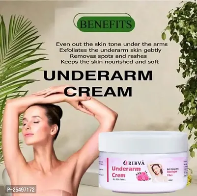 RIBVA Underarm and Neck Back Whitening Cream For Lightening  Brightening All Skin types (50 g) pack of-1-thumb0
