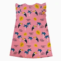 Natkhat Kids Girls Cotton Party Ruffles Dress with a Side Pocket-thumb1