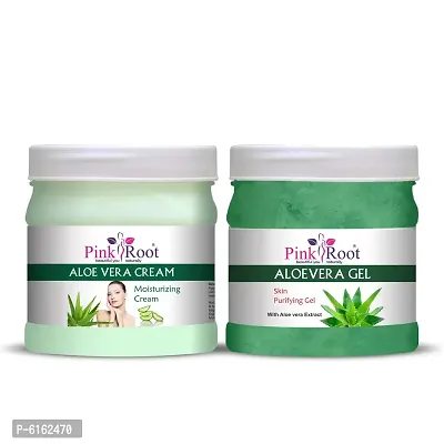 Pink Root Aloevera Cream 500 ml with Aloevera Gel 500 ml-thumb0