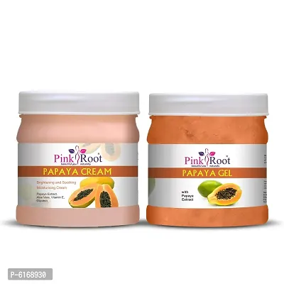 Pink Root Papaya Cream 500 ml with Papaya Gel 500 ml-thumb0