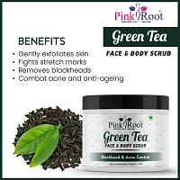 Pink Root Green Tea Scrub With Multani Mitti Facial Mask 100 gm Each Combo Pack-thumb1