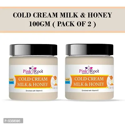 Pink Root Milk And Honey Cold Cream 100gm, Pack of 2