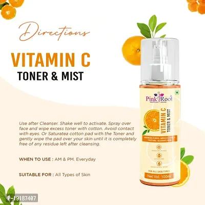 Natural Vitamin C Skin Mist Toner With Lemon Essential Oil, Orange Essential Oil  Aloe Vera Extracts - For All Skin Types - No Parabens, Silicones, Mineral Oil  Sulphates - 100Ml (Pack Of 2)-thumb4