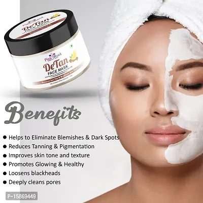 Pinkroot Detan Face Mask (100G) Cream Mask Skin Brightening Ubtan Face Pack For Glowing Skin,Tan Removal, Whitening, Depigmentation, Oil Control, Acne And Fairness, Pollution Removing-thumb2